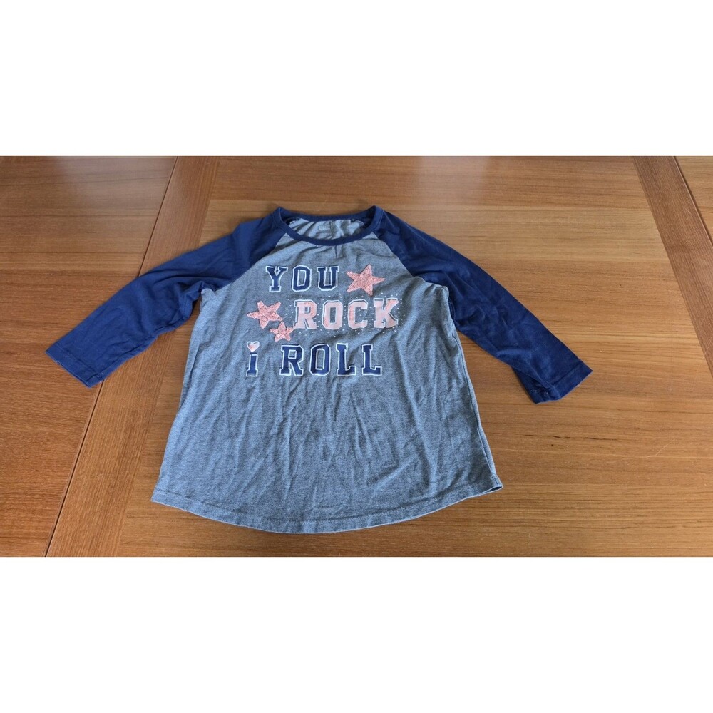 Crazy 8 Girl's Long Sleeve Top Size L (10-12) You Rock I Roll